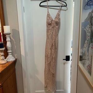 Elegant Beaded Evening Gown